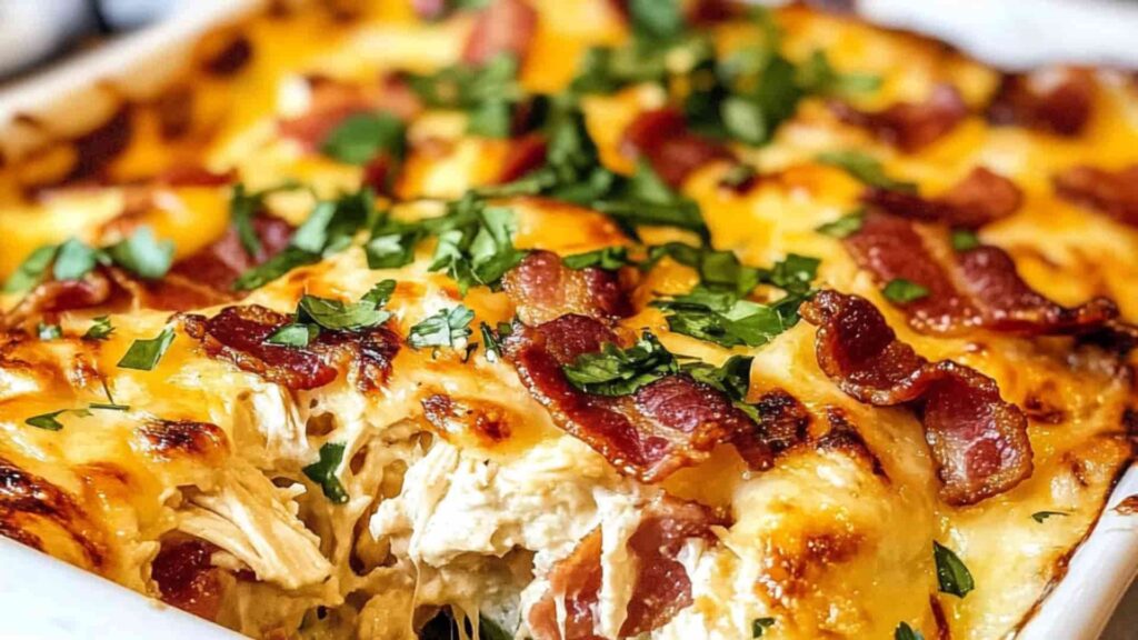 Keto Chicken Bacon Ranch Casserole
