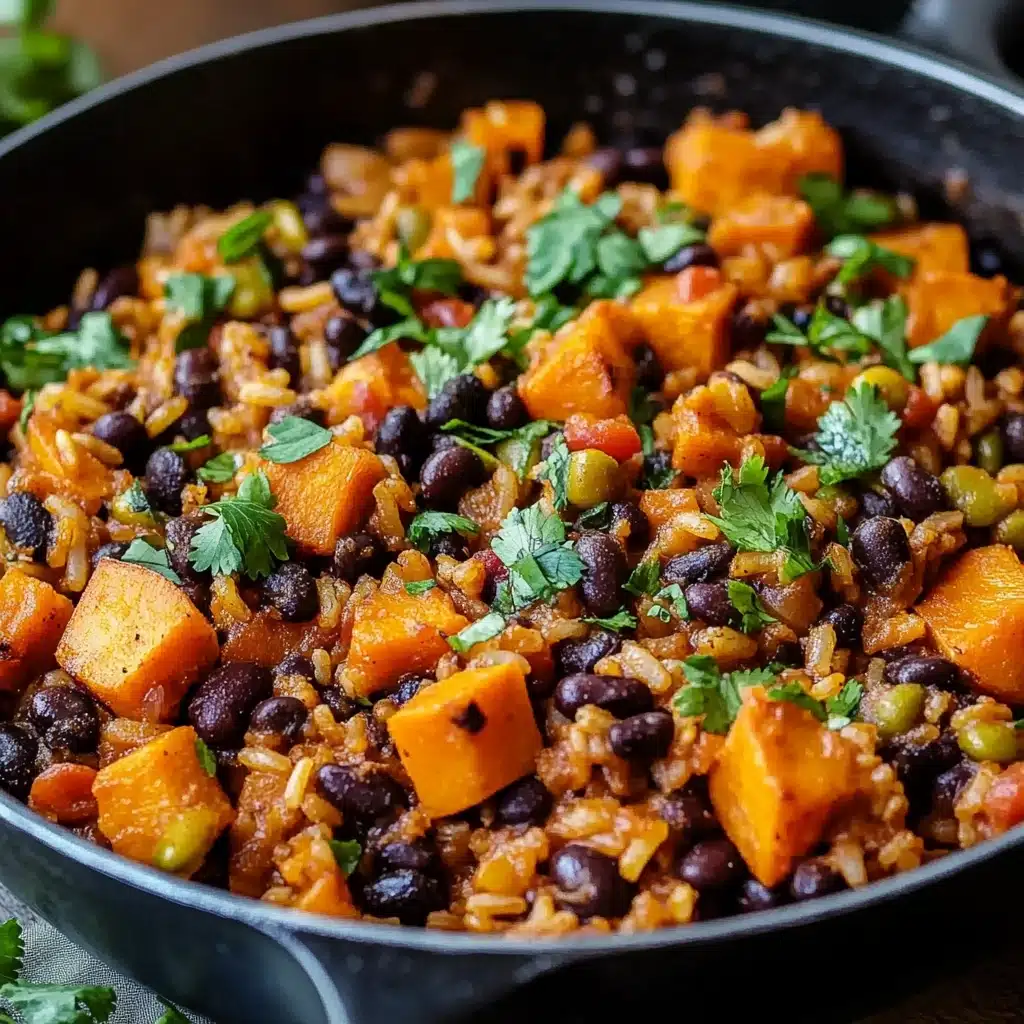 Sweet Potato Black Bean and Rice Skillet